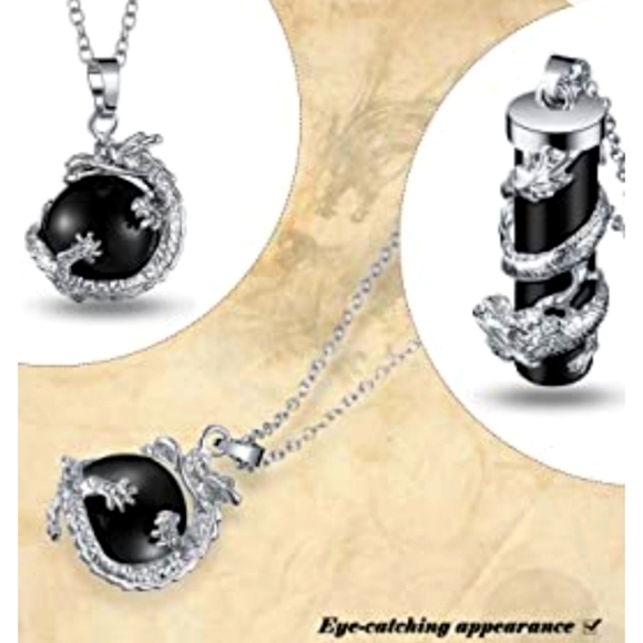 Dragon Warpped Chakra Crystal Reiki Healing Gemstone Necklaces Set of 8 NWT - Picture 3 of 5